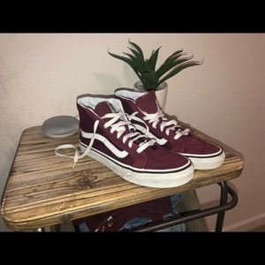 High Top Vans - Maroon